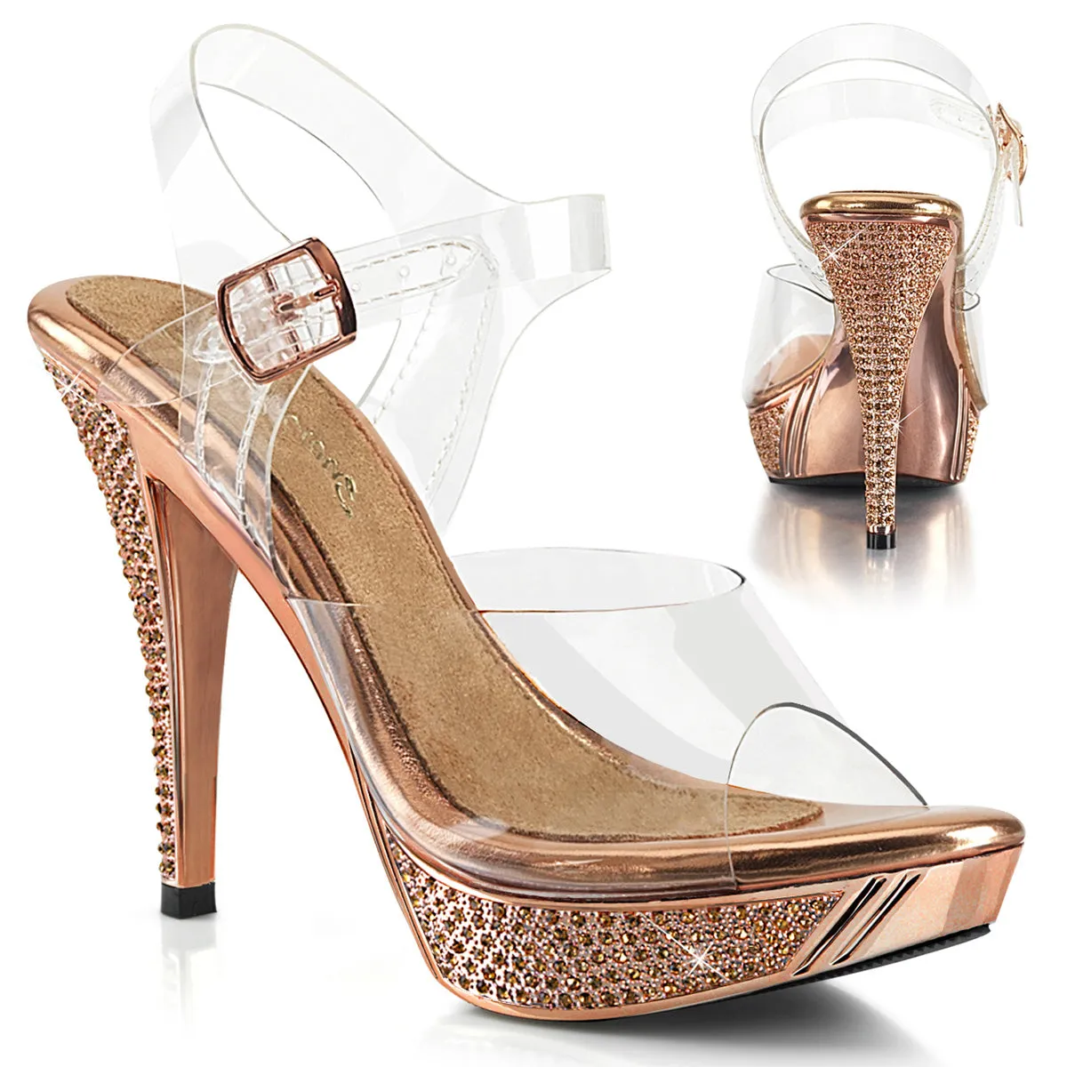 4 1/2" Stiletto Mini-Platform Sandal (ELEGANT-408)