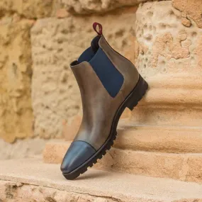 Chelsea Boot Classic-Kid Suede, Painted Calf, Burgundy, Blue, Grey-Wholesale