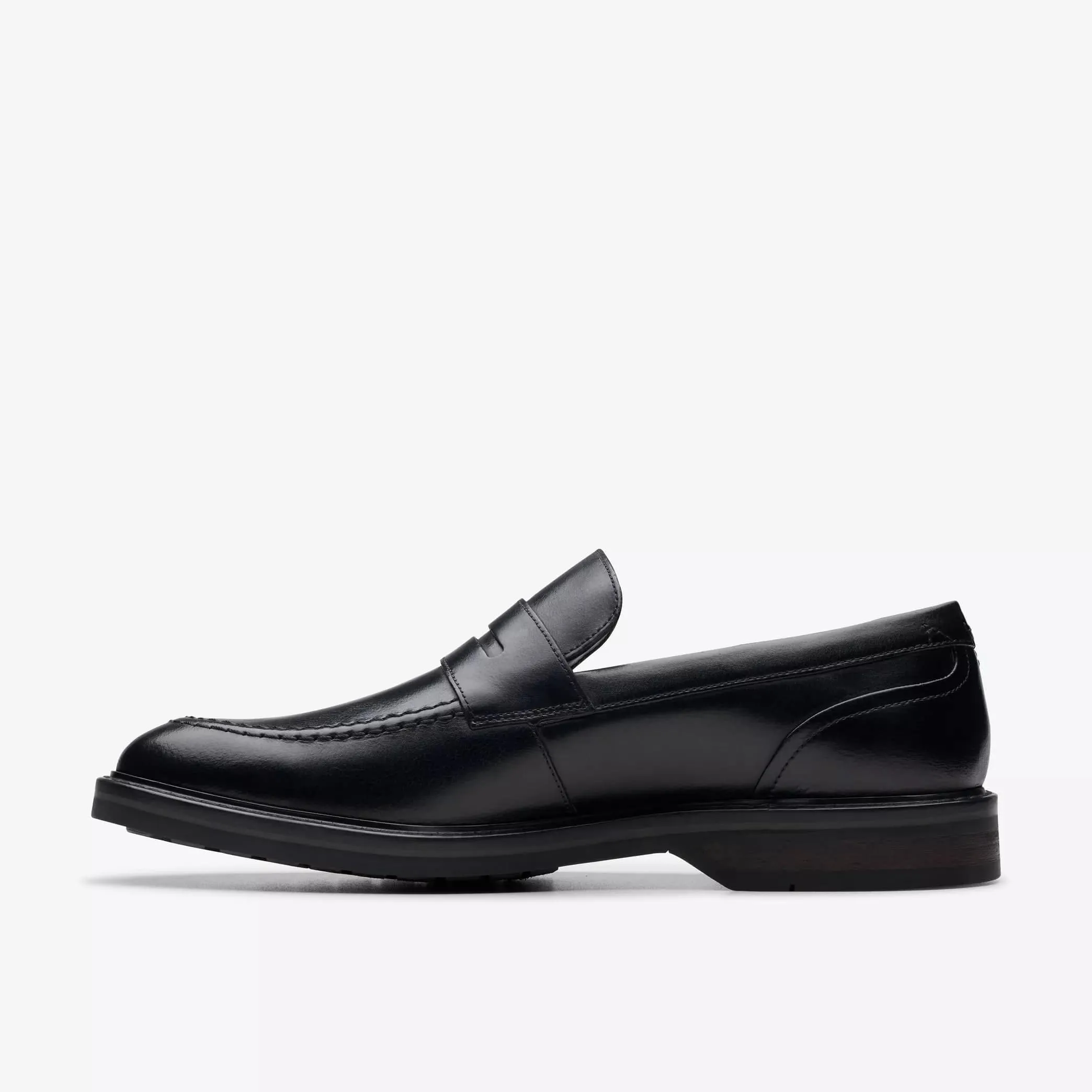Clarks Men's Aldwin Step Dress Shoes- Black Leather