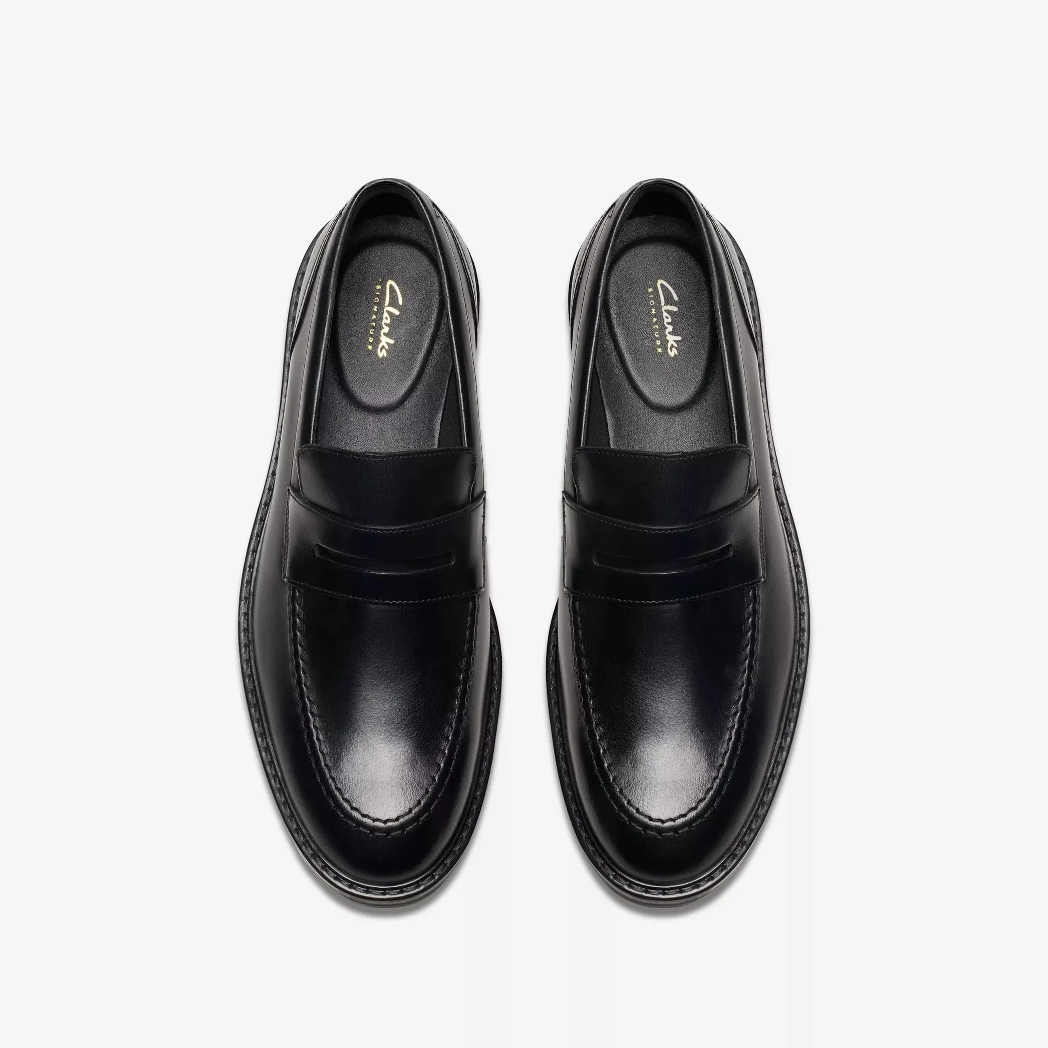 Clarks Men's Aldwin Step Dress Shoes- Black Leather