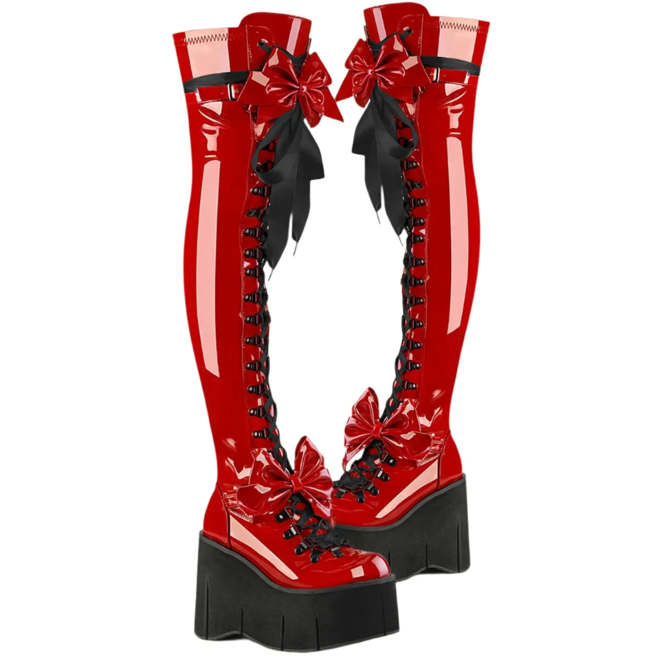 DemoniaCult KERA 303 Red Boots