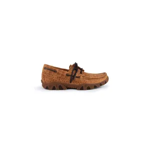 Ferrini Ladies Honey Leather Belly Print Loafer Cowhide Loafers