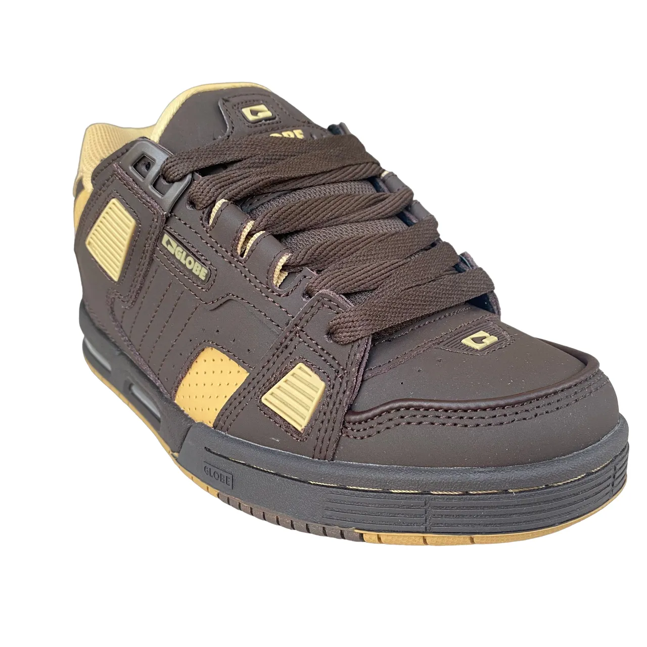 Globe scarpa sneakers da skateboard da uomo Sabre GBSABR 17350 rovere scuro-curry