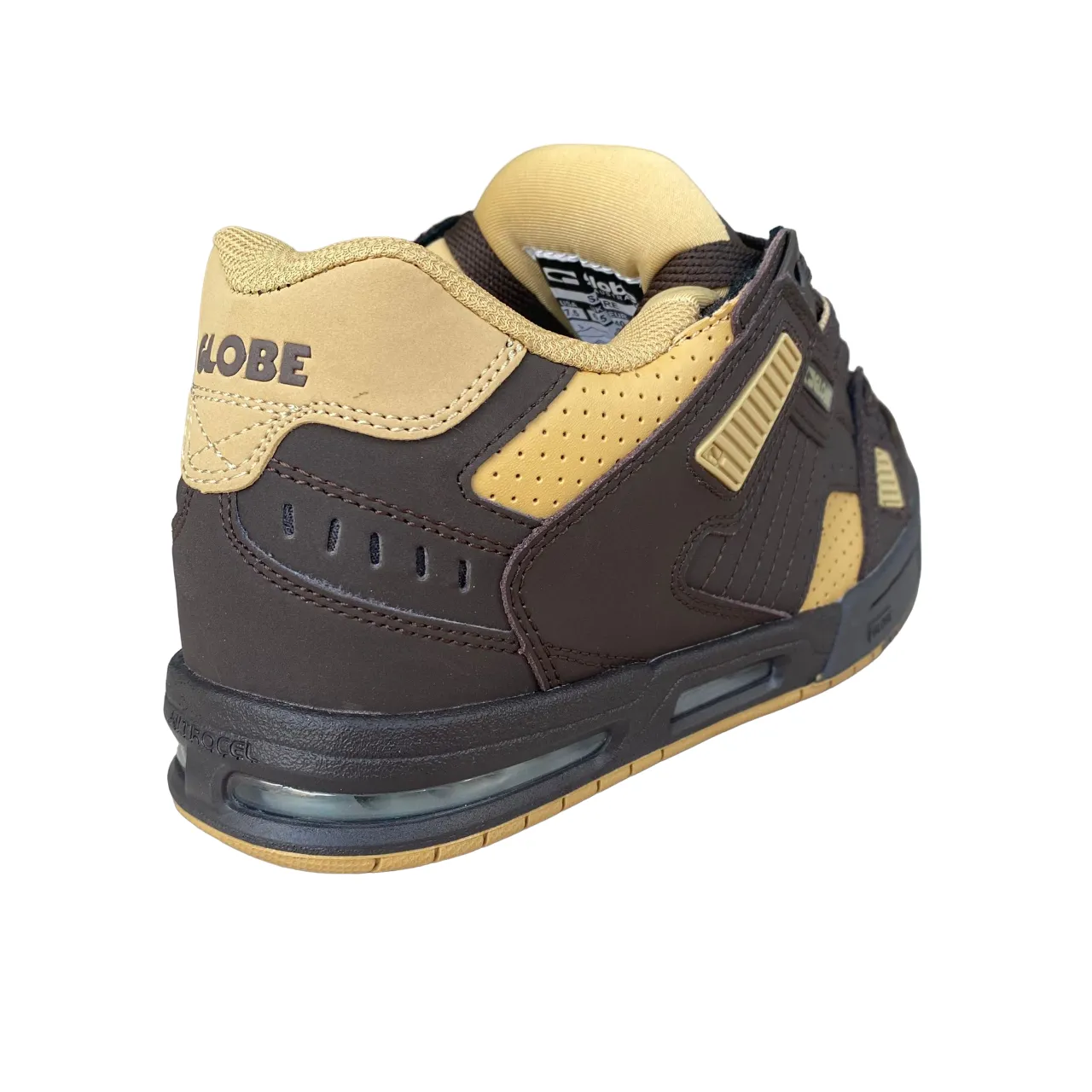 Globe scarpa sneakers da skateboard da uomo Sabre GBSABR 17350 rovere scuro-curry