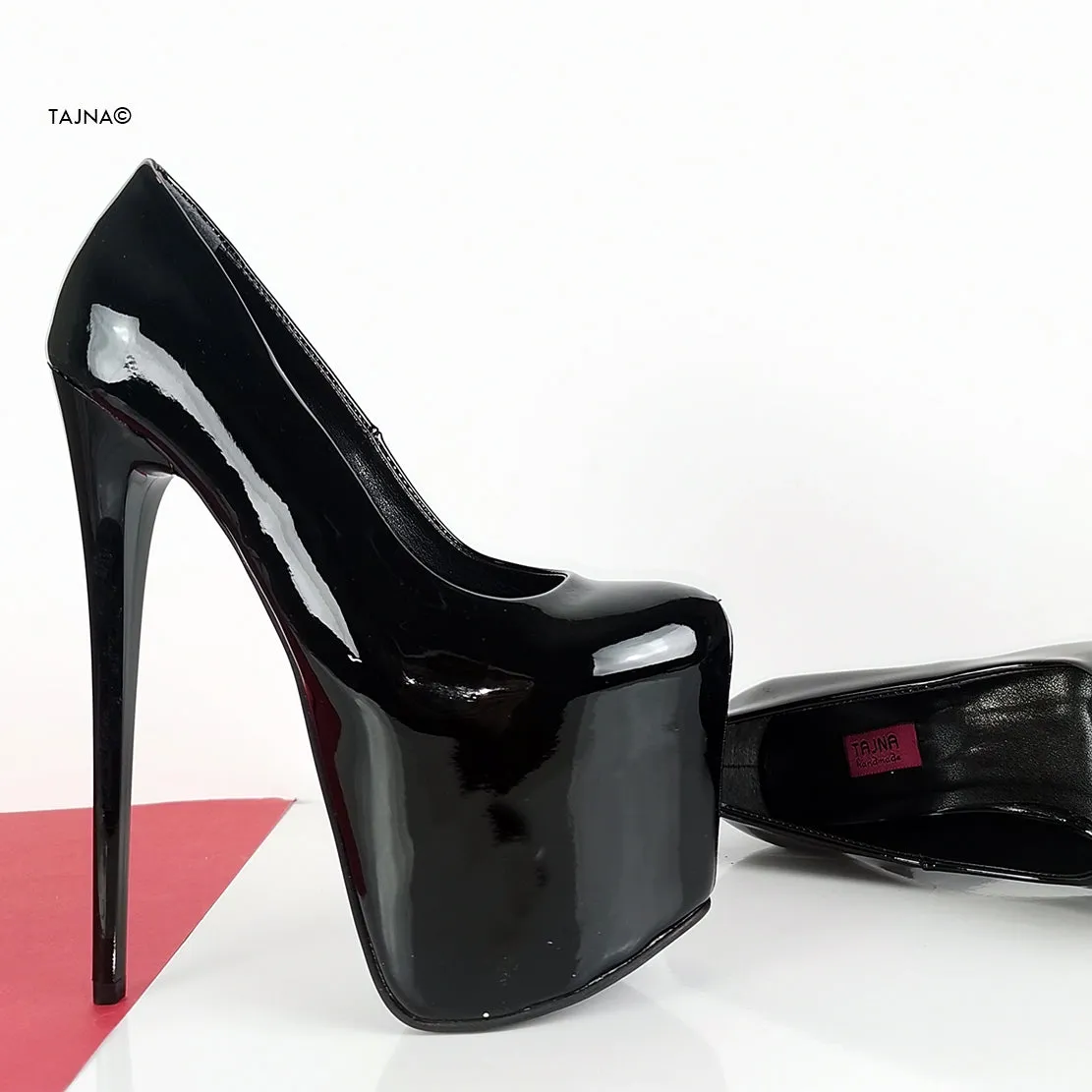 Glossy Black Patent High Heel Pumps