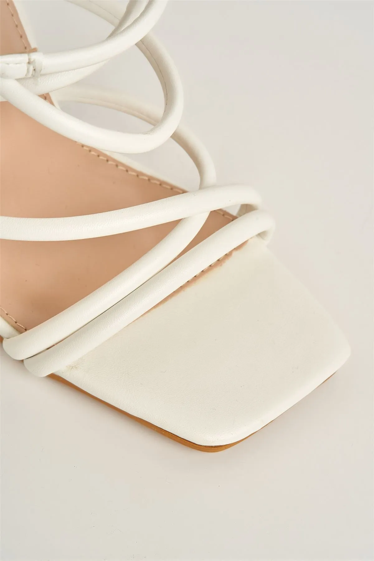 Libra Strappy Heeled Sandal in White