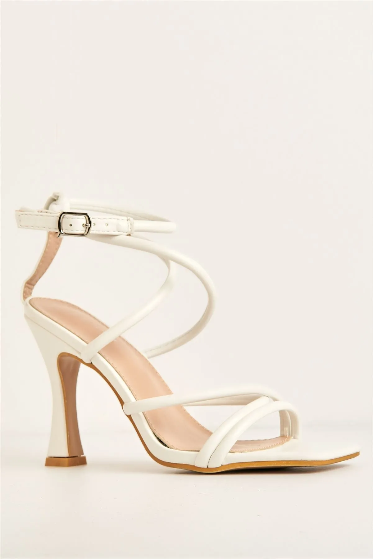 Libra Strappy Heeled Sandal in White