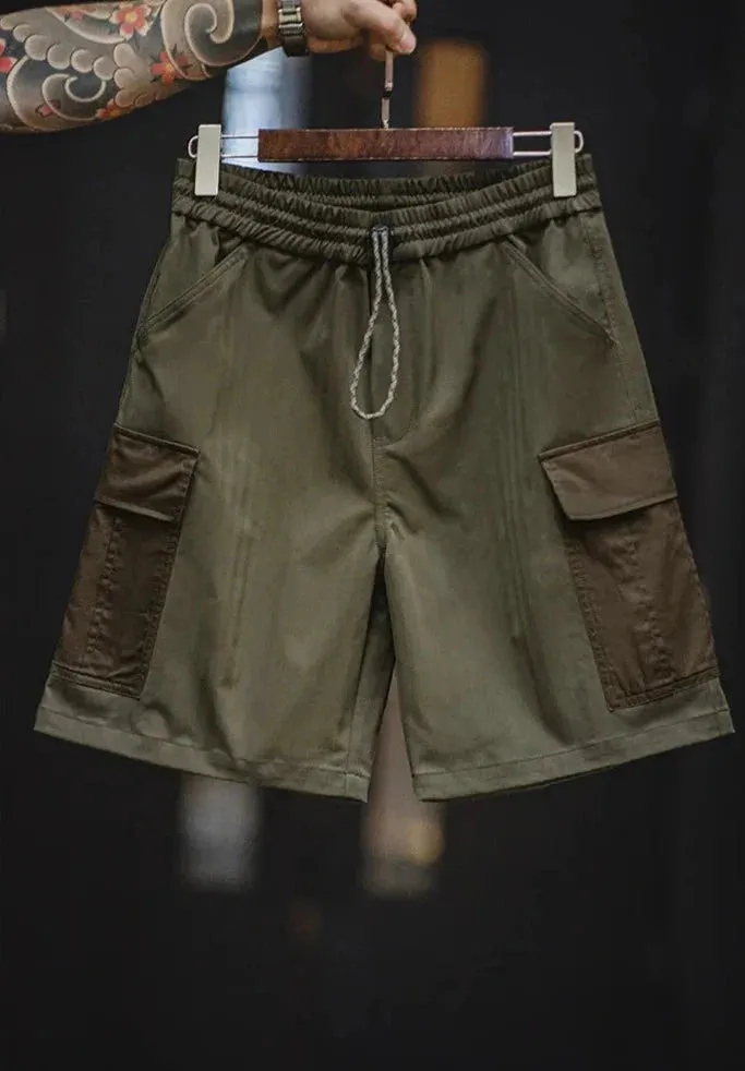 MADEN Herringbone Twill Cargo Shorts