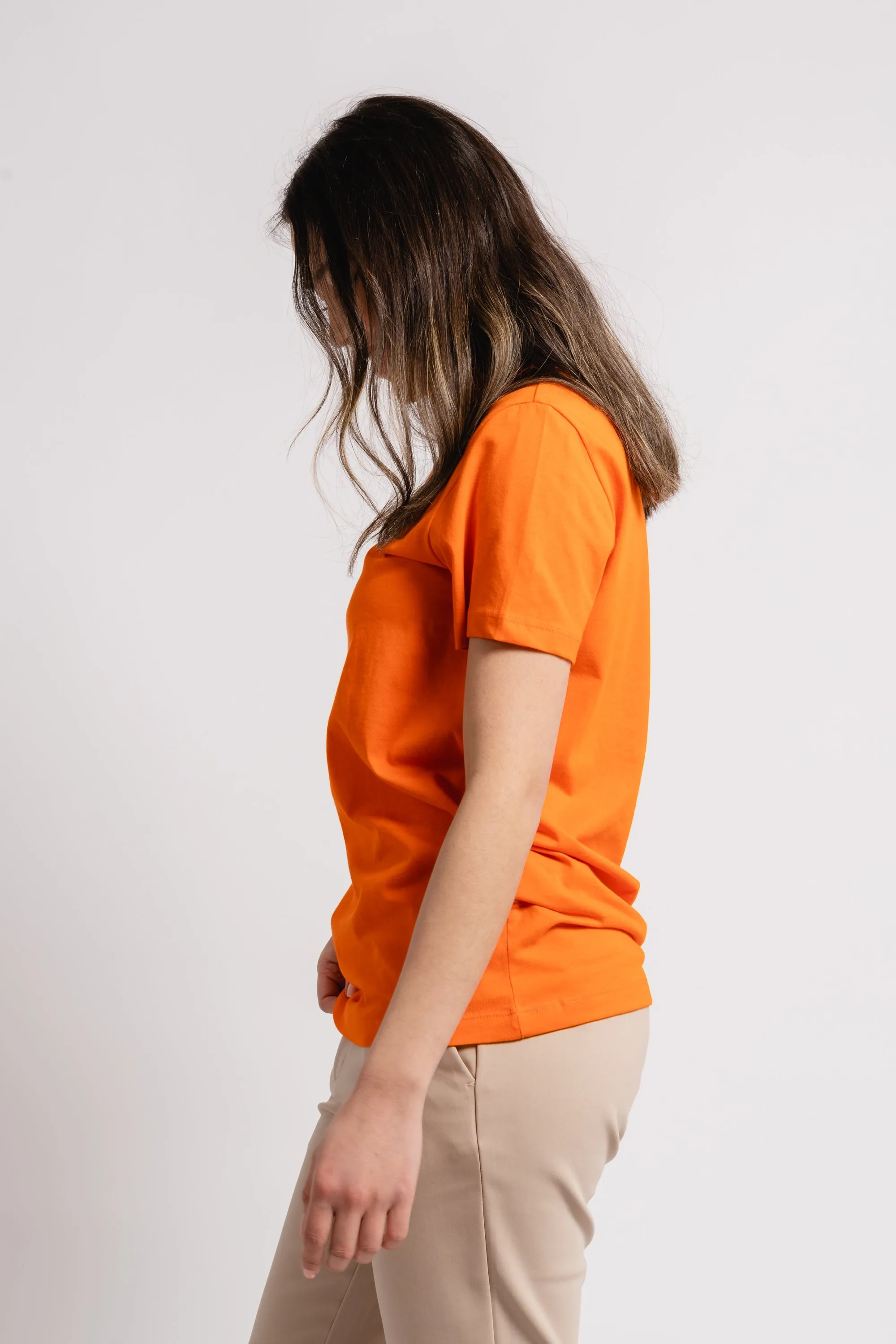Myessential Ss O-Neck Tee - Orangeade
