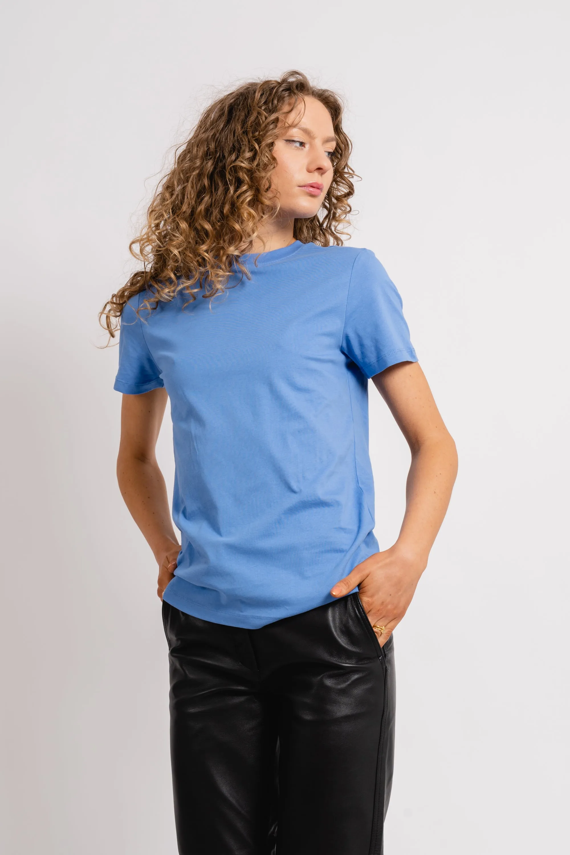 Myessential Ss O-Neck Tee - Ultramarine
