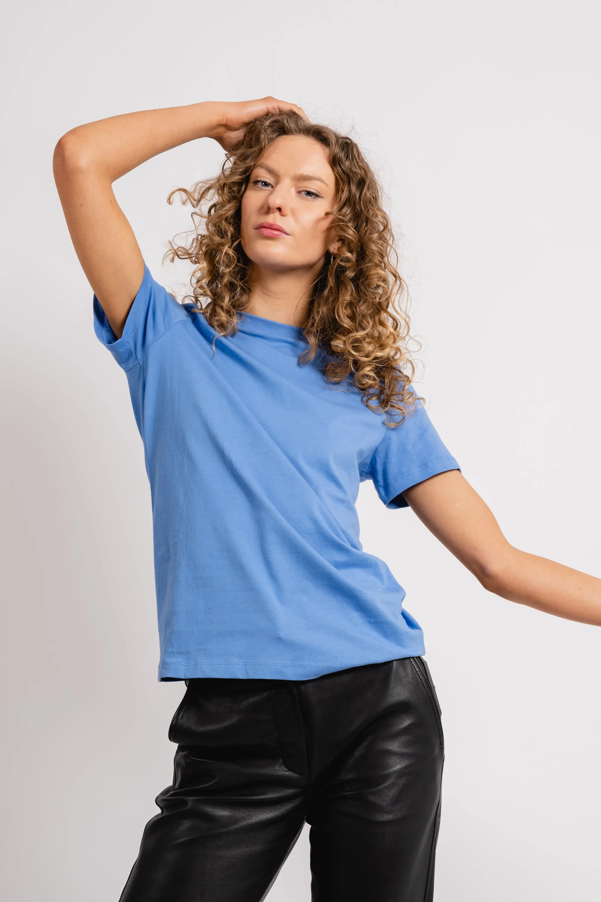 Myessential Ss O-Neck Tee - Ultramarine