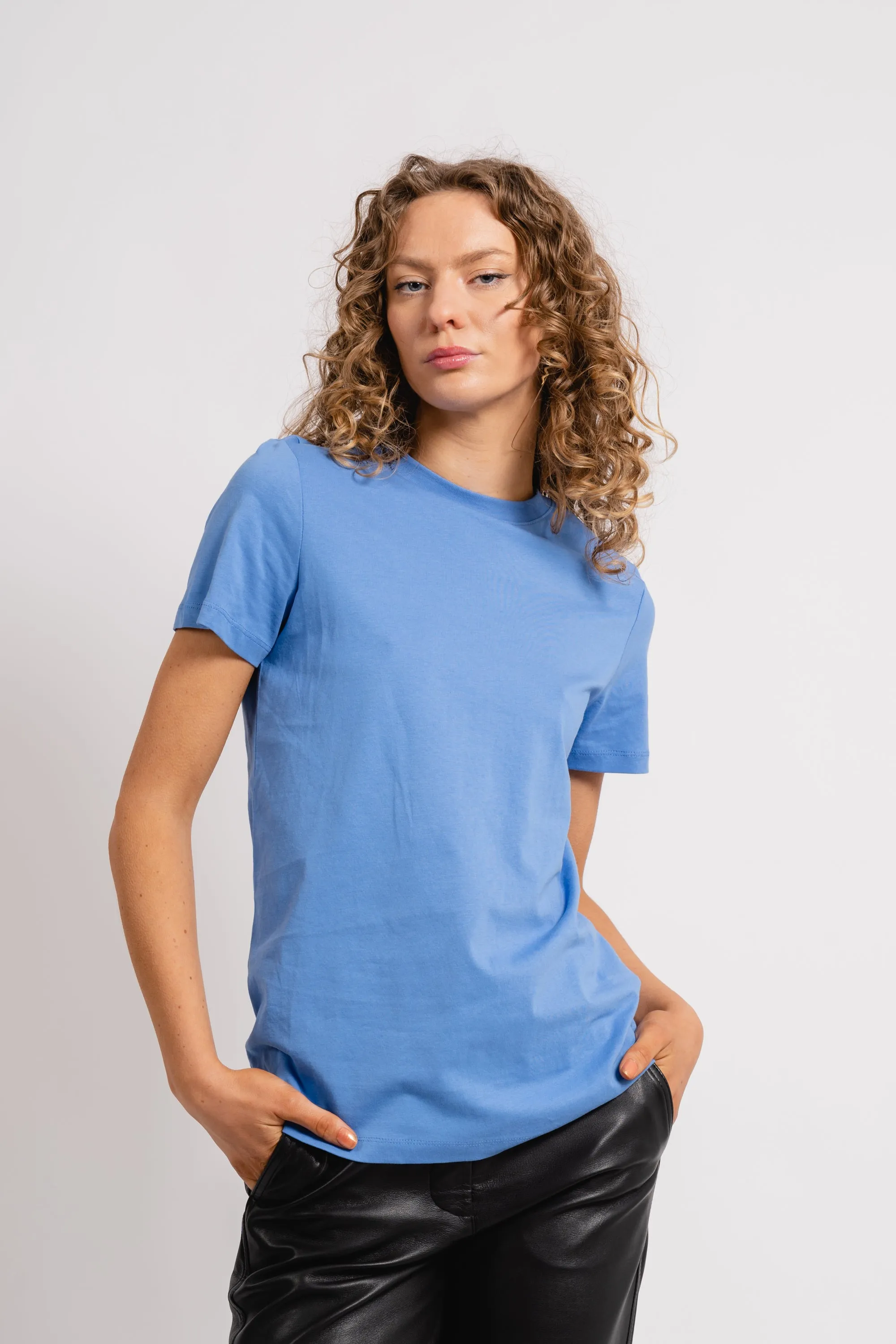 Myessential Ss O-Neck Tee - Ultramarine