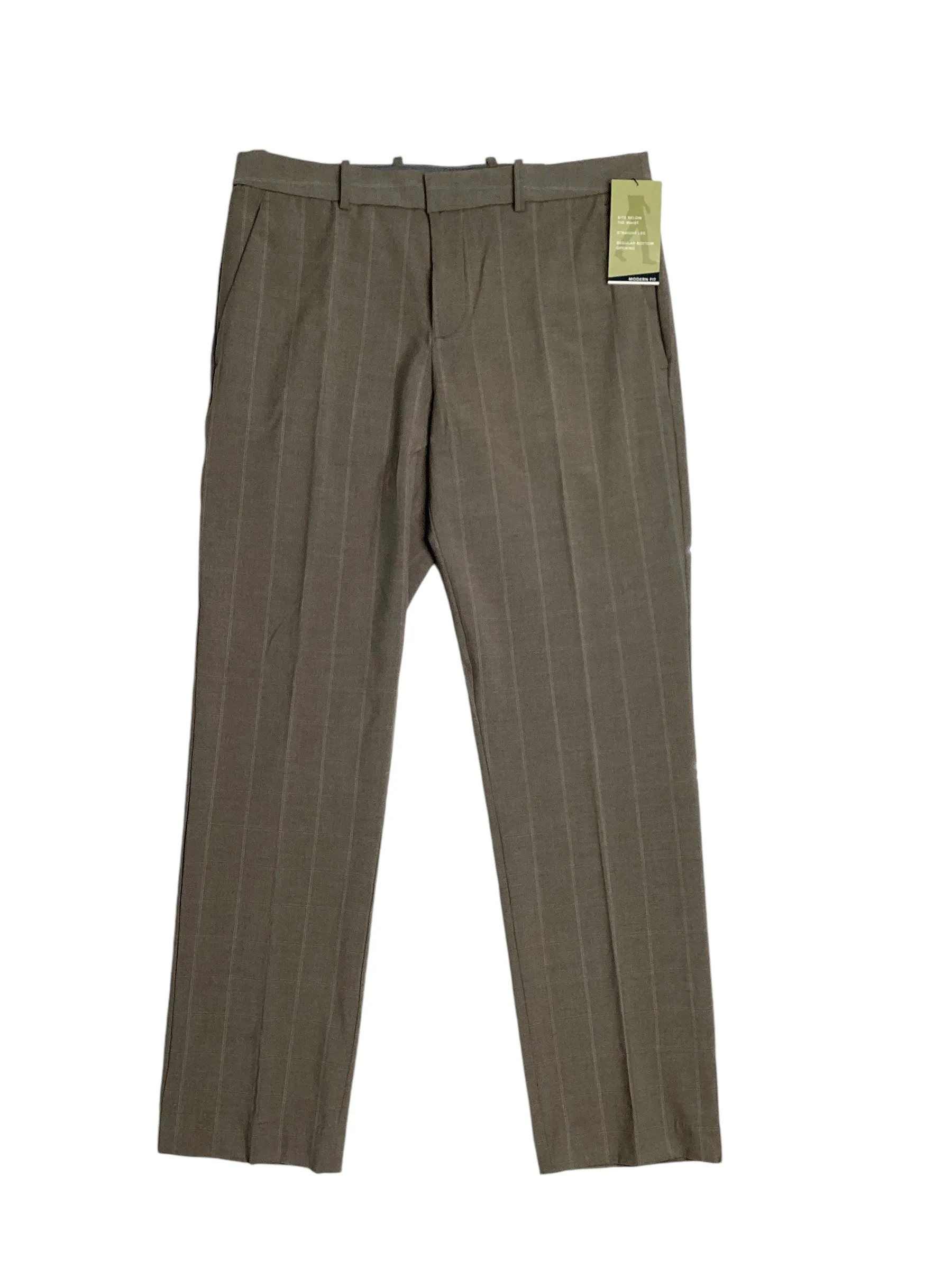 Perry Ellis Portfolio Men's Modern Fit Stretch Suit Dress Pants Beige  30 x 30