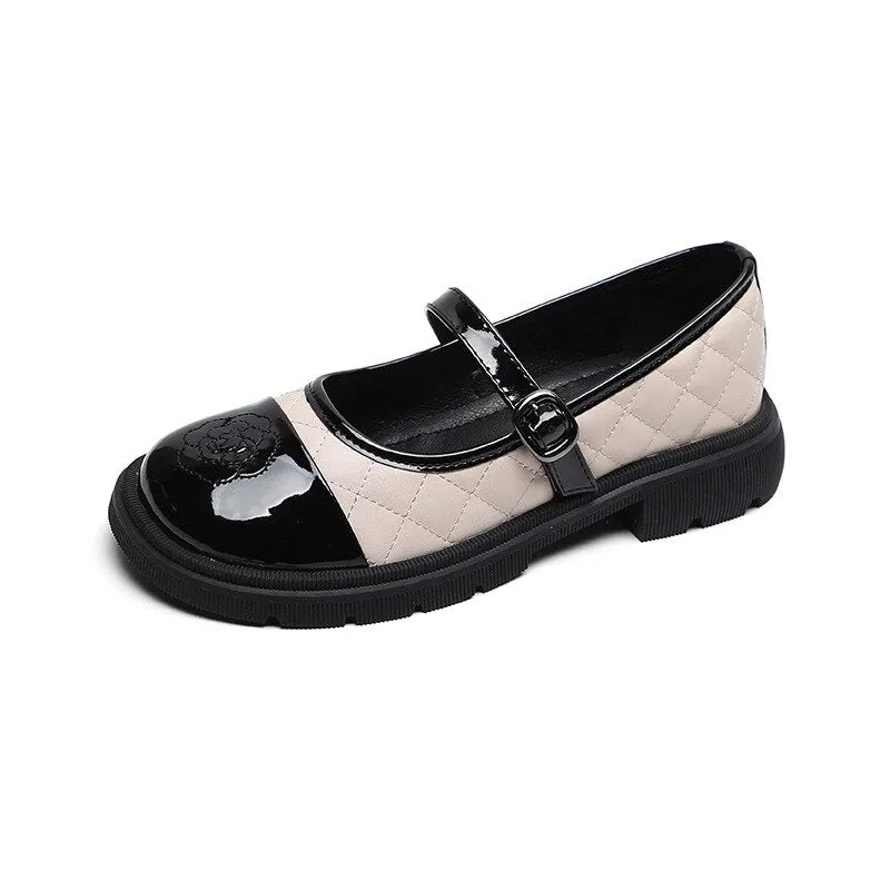 Purpdrank - 2023 spring new women's leather shoes Trendy shallow mouth color block design Korean style casual loafers banquet and office