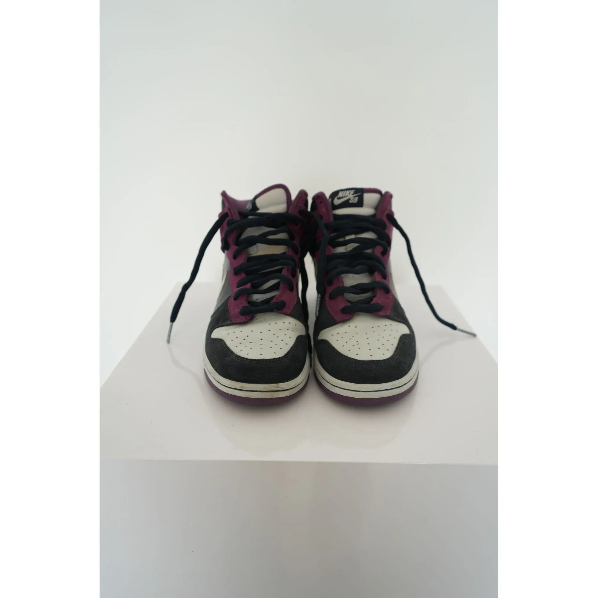 "Retail" Nike SB Dunk High Dark Obsidian Metallic Platinum Sneakers 305050-401 Size 9.5