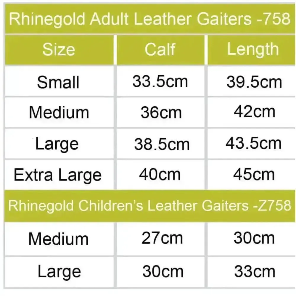 Rhinegold Child Leather Gaiters