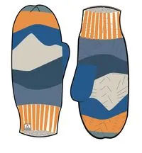 Scenic Recycled Fleece Lined Mittens - Scenic Orange