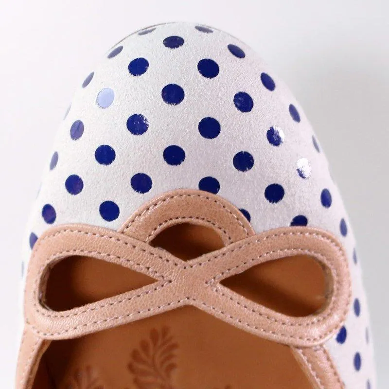Summer High Heel Block Heel Polka Dot Buckle Heels 1950s Retro Sandals