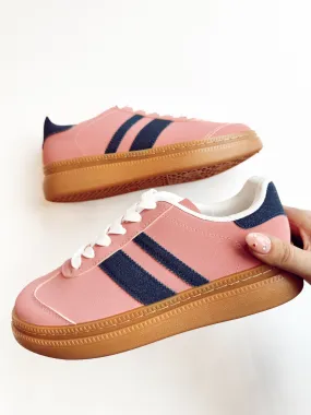 the Ellie sneaker - pink   navy