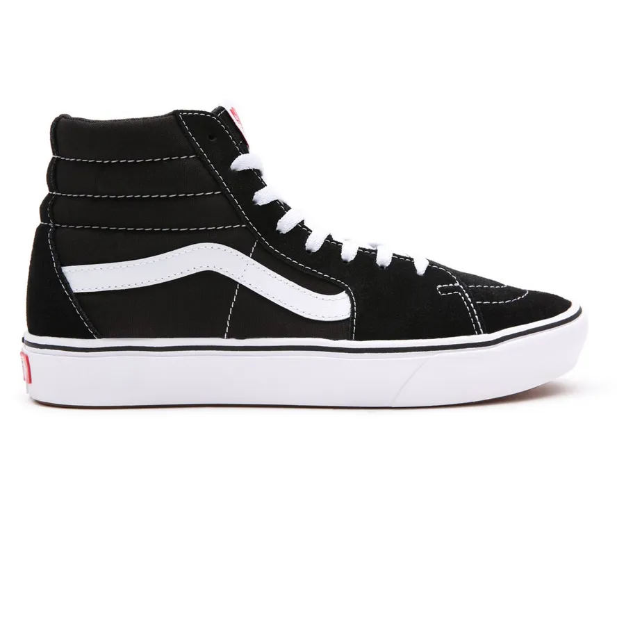 Vans scarpa sneakers alta Comfycush Sk8-Hi vn0a3wmbvne1 nero-bianco