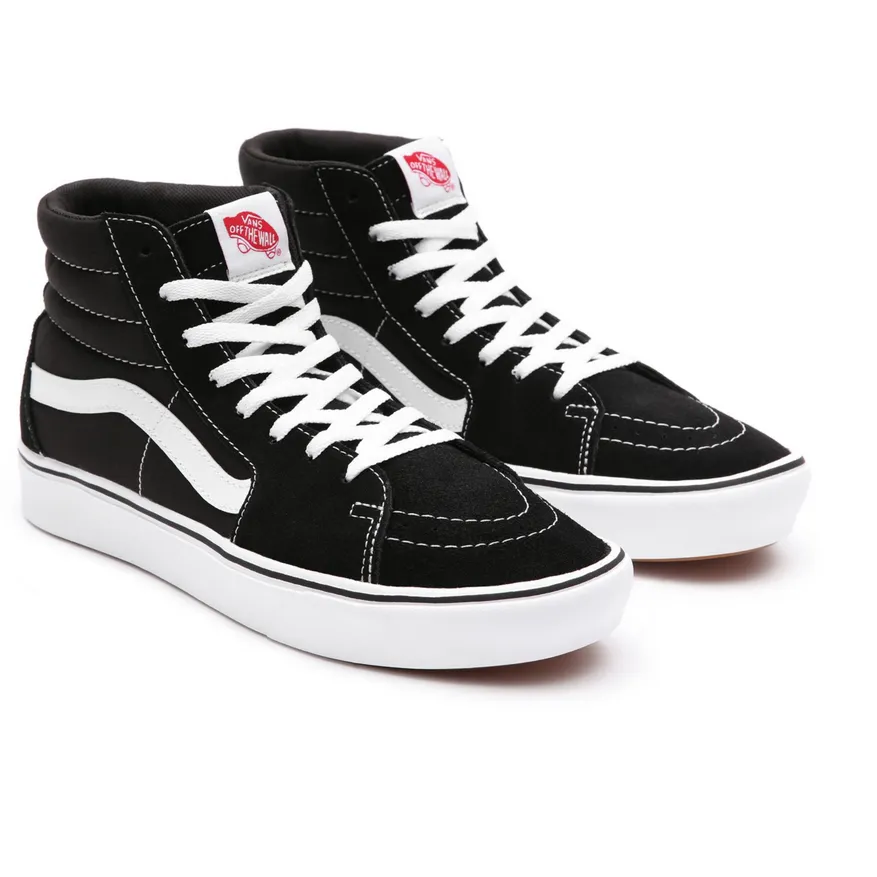 Vans scarpa sneakers alta Comfycush Sk8-Hi vn0a3wmbvne1 nero-bianco